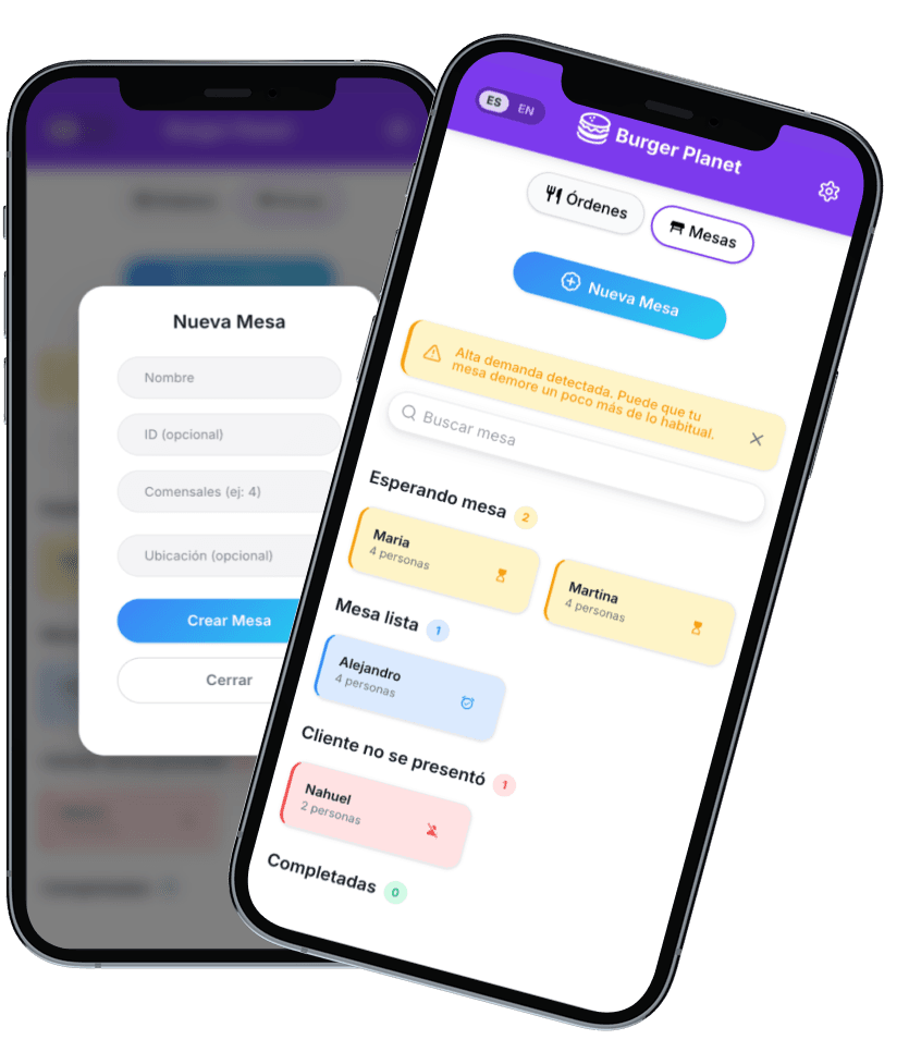 Gestión de mesas UQM